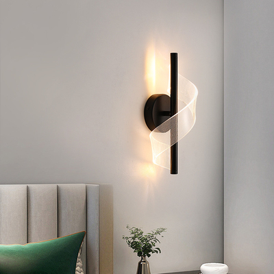 JYLIGHTING Moderne Luxuswandleuchte Akryl-Metallwandlampe für Treppenkorridor