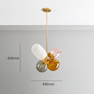 Einfache kreative Ballon-Länge 48cm färbte hängende Glaslichter