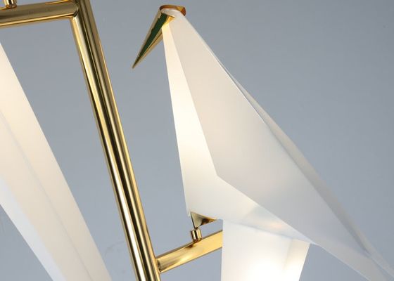 Griff-Schalter nordischer Art Unique Paper Cranes Birds Rose Gold Bedside Table Lamp