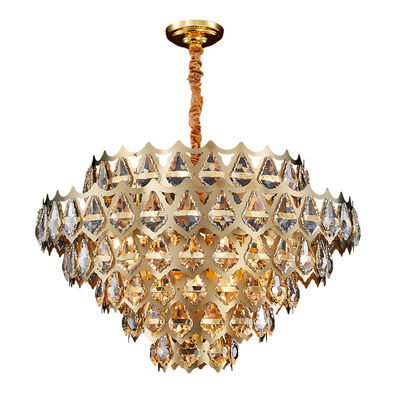 Luxusbefestigung des runden-Crystal Chandelier Vintage Hanging Ceilings-Licht-Anhänger-LED Dimmable für Esszimmer-Schlafzimmer-Schwarzes
