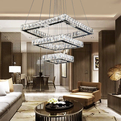 4000k LED Crystal Chrome Modern Pendant Light für Wohnzimmer