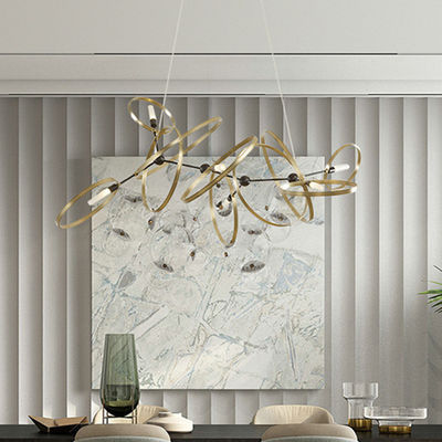 Wohnzimmer-führte das moderne Anhänger-Licht überzogen gemalt Ring Chandelier
