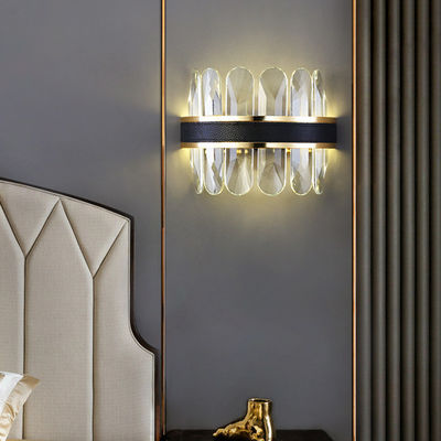 Farben des Doppelt-10W bügeln ledernes Crystal Led Wall Lamp For-Haus