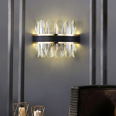 Farben des Doppelt-10W bügeln ledernes Crystal Led Wall Lamp For-Haus