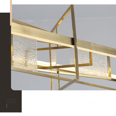 LED goldene Tan Hardware Plating + geometrisches acrylsauermetallmodernes hängendes Licht