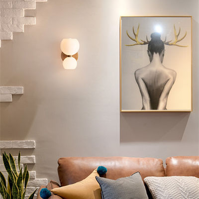 E14 nordisches Glas Art Bedroom Modern Wall Light 140*280mm
