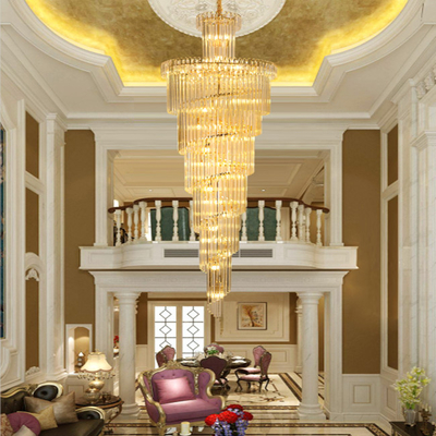 Hotel-Treppenhaus-Luxusgold moderner Crystal Chandelier Dia 450cm