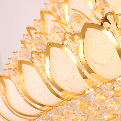 Goldenes Glas E14 führte Crystal Pendant Light 2700k Crystal Ceiling Lights