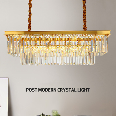 Dekorativer moderner hängender InnenCrystal Ceiling Lights Gold L90*W35*H50cm