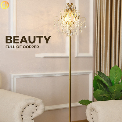 Nordic Decoration Crystal Moderne Stehlampe für Villa Home Indoor E14