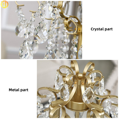 Nordic Decoration Crystal Moderne Stehlampe für Villa Home Indoor E14