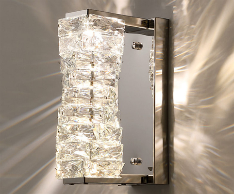 Modernes Luxusk9 Crystal Wall Lamp Stainless Steel