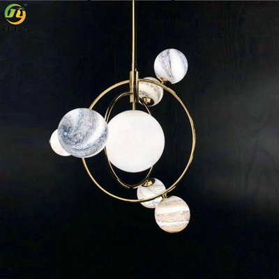 Nordische Ring Hanging Kitchen Earth White-Glasdekorations-modernes hängendes Licht