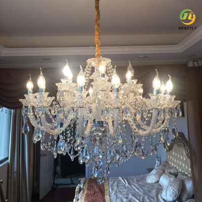 Luxus-Crystal Candle Lamps Chandeliers Villa Hall E14
