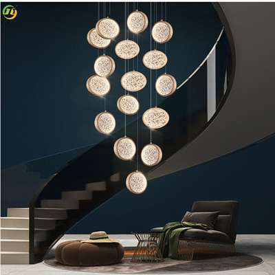 Ausgangs-/Hotel-Zink-Legierung + Acryl-Anwendungs-nordisches hängendes Licht Art Golds LED