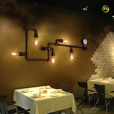 Industrielles Schmiedeeisen-dekorative Wasserleitungs-Wand-Lampe E27 für Retro- Dachboden