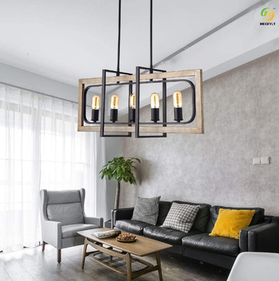 Modernes Eisen-Holz-Material LED modernes hängendes helles
