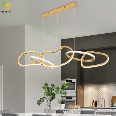 Kreis des Edelstahl-Silikon-Tropfen-Küchen-moderner hängender Licht-fünf für Wohnzimmer