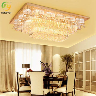 Klassisches Luxusgold moderner Crystal Ceiling Lamp Led Bulb niedriges E14