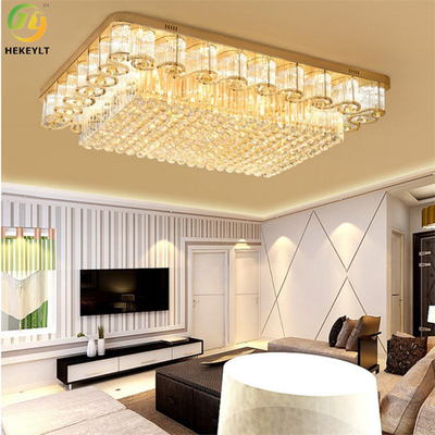 Klassisches Luxusgold moderner Crystal Ceiling Lamp Led Bulb niedriges E14