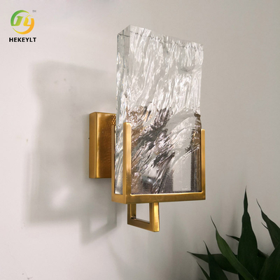 Crystal Wall Lamp Nordic Bedroom-Eis-Würfel des Goldmetallfreien raumes dekorativ