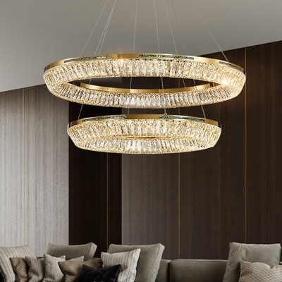 Modernes Landhaus-Duplex führte Crystal Pendant Light For Wedding-Dekorations-Ausstellungsraum