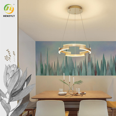 Geometrische Bronzemoderne Ring Light Living Room Creative-Luxusobere Grenze