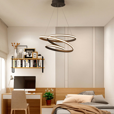 Moderner Aluminiumring LED, der Leuchter für Wohnzimmer-Schlafzimmer beleuchtet