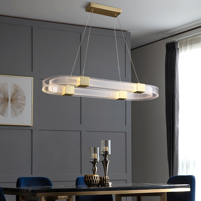 Postmodern kreative nordische Kunst LED Ring Chandeliers Restaurant Bedroom