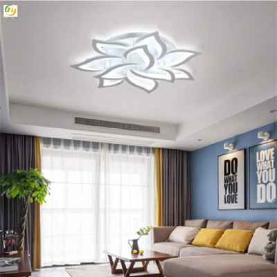 Künstlerisches acrylsauerschlafzimmer-moderne geführte Deckenleuchte-einfache dekorative weiße Blume