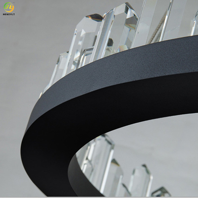 Runder moderner Ring Light Luxury Atmosphere Living Raum Crystal Lamp LED