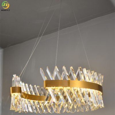 LED löschen 1 Meter modernen Ring Light Luxury Living Room Crystal Chandelier