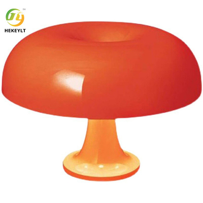 5 Volt Pilz Tischlampe USB und E14 Kunststoff Farbe Orange und Milchweiß