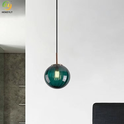 Light Luxury Atmosphere E27 Moderne Schlafzimmer-Pendelleuchte am Nachttisch Single Head Ball Long Line