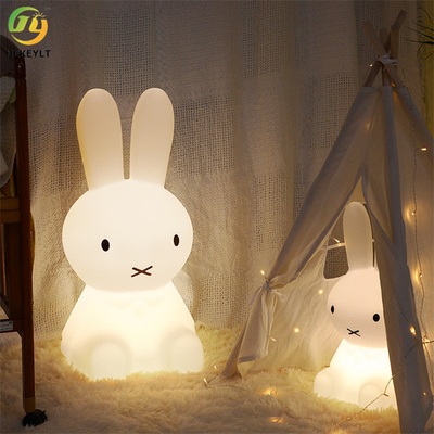 Material-weiße Kaninchen-Lampe PET RGB Dimmable Fernsteuerungs-für Schlafzimmer