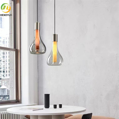 E27 Aluminium- und Glas-Chrome und rauchiger Gray Pendant Light For Indoor-Dekor
