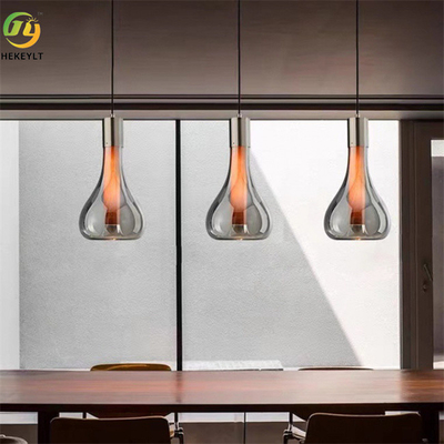 E27 Aluminium- und Glas-Chrome und rauchiger Gray Pendant Light For Indoor-Dekor