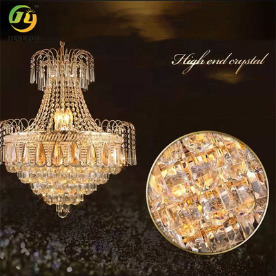 Kundengebundene Glanze führten Gold-Crystal Candle Chandelier Luxury For-Hochzeits-Lobby-Hotel
