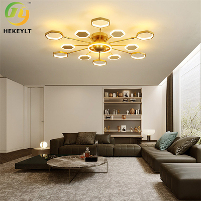 Metall, das dekoratives modernes hängendes Licht für Wohnzimmer-Esszimmer-Gold/Schwarzes hängt