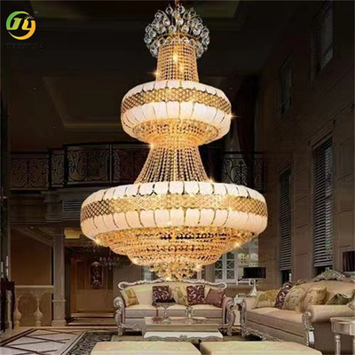 Runde Crystal Chandeliers LED-Goldk9 Crystal Hanging Ceiling Light Modern