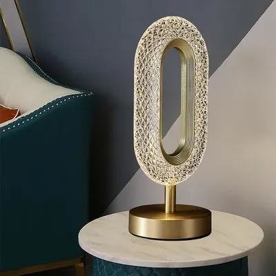 Tischlampe modernes des Schlafzimmer-Kopfende-Tischlampe-Goldacrylmetallled