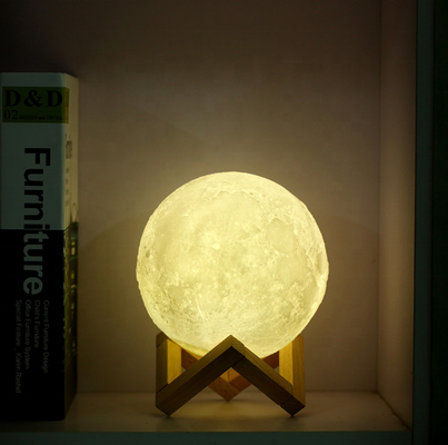 Kreative Note Fern-Muti färbt kleine Mond-Lampe des Druck-3d für Kinder