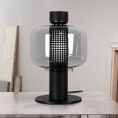 Glas-Hardware-Kopfende-Tischlampe-wieder aufladbare Weinlese-Schlafzimmer-Beleuchtung LED 3 Farb