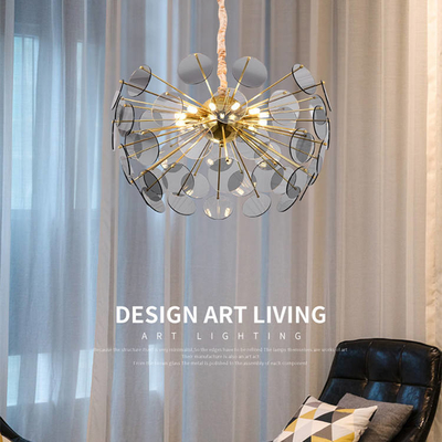 Dekorativer Posten moderner Glasgeführter LuxusCrystal Chandelier Bedroom Dining Room
