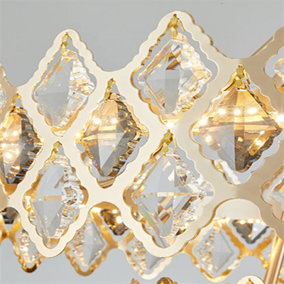LED-Gold, das modernes Luxus-Crystal Glass Chandelier For Living-Raum-Schlafzimmer hängt