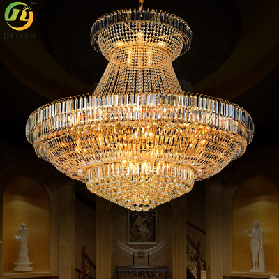 Crystal Pendant Light Modern Luxury-Gold Crystal Chandelier des Hotel-E14