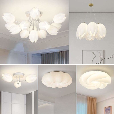 Modernes unbedeutendes französisches Tulip Living Room Lamp Cream-Art-Hall Luxury Nordic-Licht