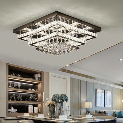 Decken-Crystal Pendant Light Remote Control-Luxusfarbe LED moderne für Wohnzimmer