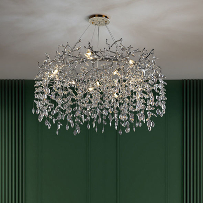 Moderne Crystal Chandelier Clear Finish French-Luxusbeleuchtung