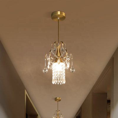 Kundengebundener kupferner Crystal Pendant Light For Apartment-Innenraum